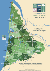 carte pays Landes de Gascognz